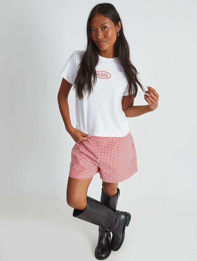 Von Dutch Logo Baby T-Shirt in White Tops & T-Shirts Skinnydip London