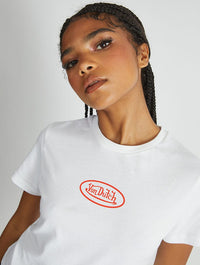 Von Dutch Logo Baby T-Shirt in White Tops & T-Shirts Skinnydip London