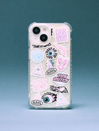 Von Dutch Pink Purple Sticker Shock iPhone Case Phone Cases Skinnydip London