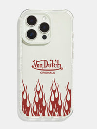 Von Dutch Red Flame Shock iPhone Case Phone Cases Skinnydip London