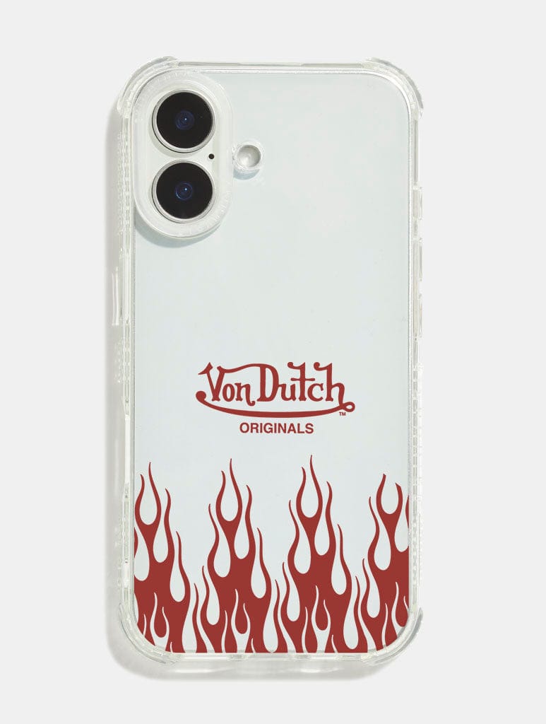Von Dutch Red Flame Shock iPhone Case Phone Cases Skinnydip London