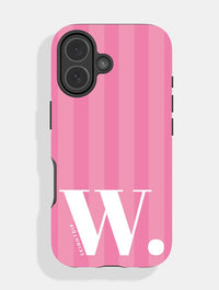 'W' Initial Patterned Pink Ultra Protective iPhone Case Phone Cases Skinnydip London
