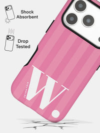 'W' Initial Patterned Pink Ultra Protective iPhone Case Phone Cases Skinnydip London
