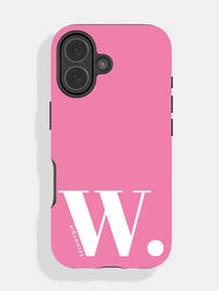 'W' Initial Pink Ultra Protective iPhone Case Phone Cases Skinnydip London