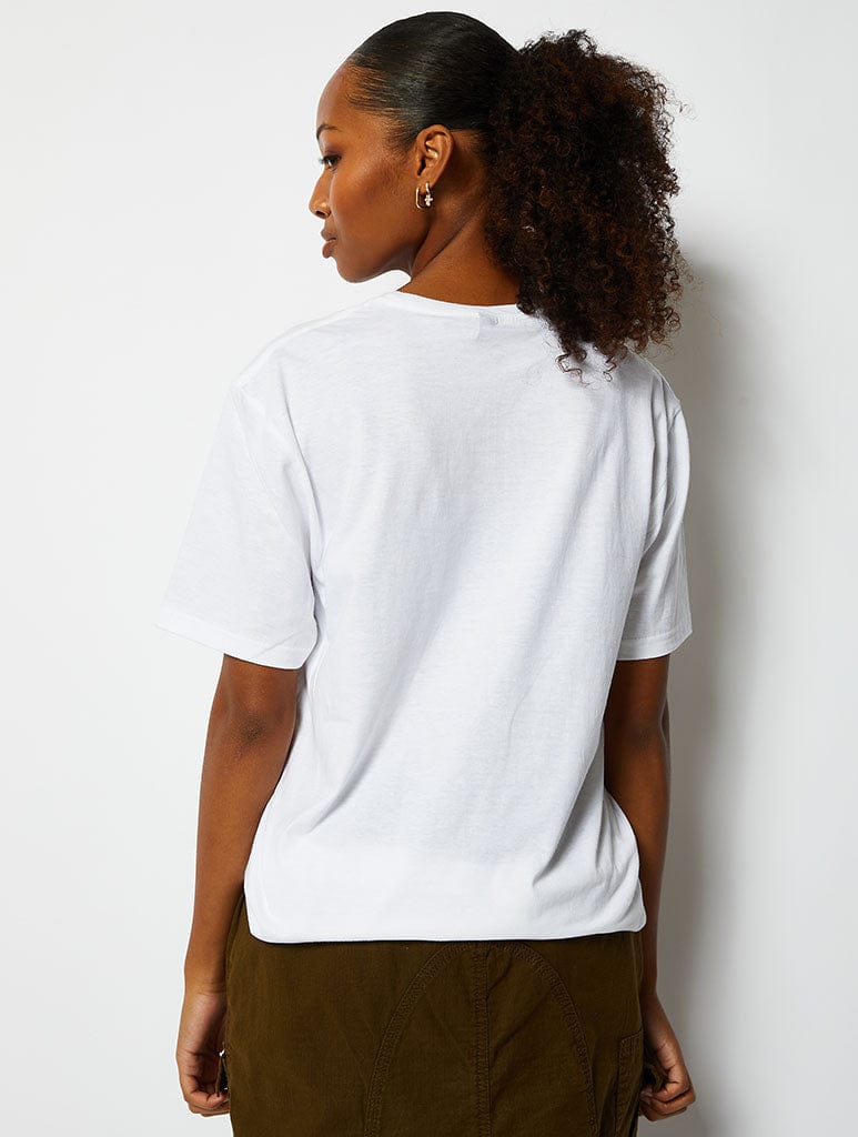 Walking Disaster T-Shirt in White Tops & T-Shirts Skinnydip London