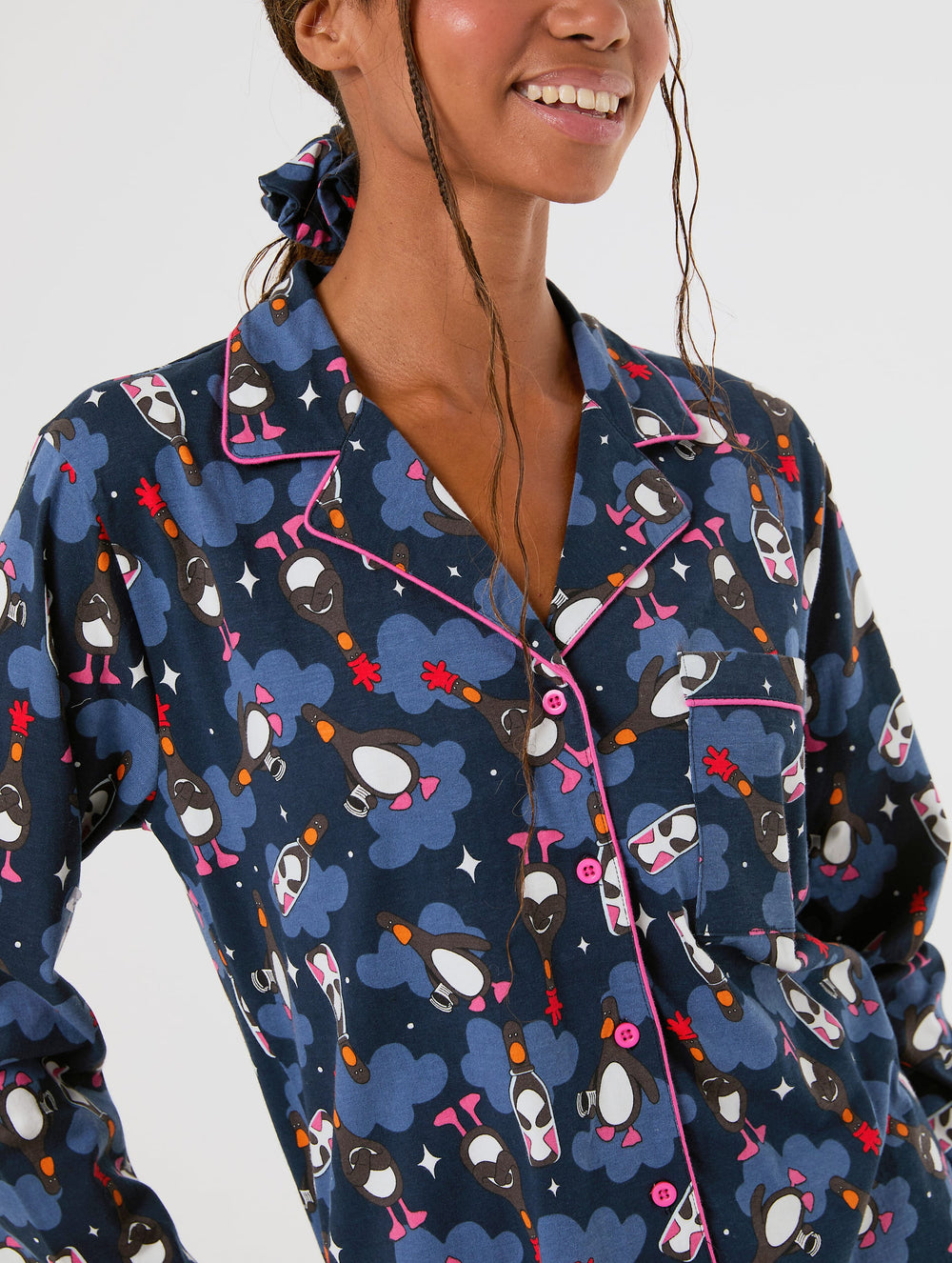 Wallace & Gromit x Skinnydip Feathers Pyjama set with Scrunchie Lingerie & Nightwear Skinnydip London