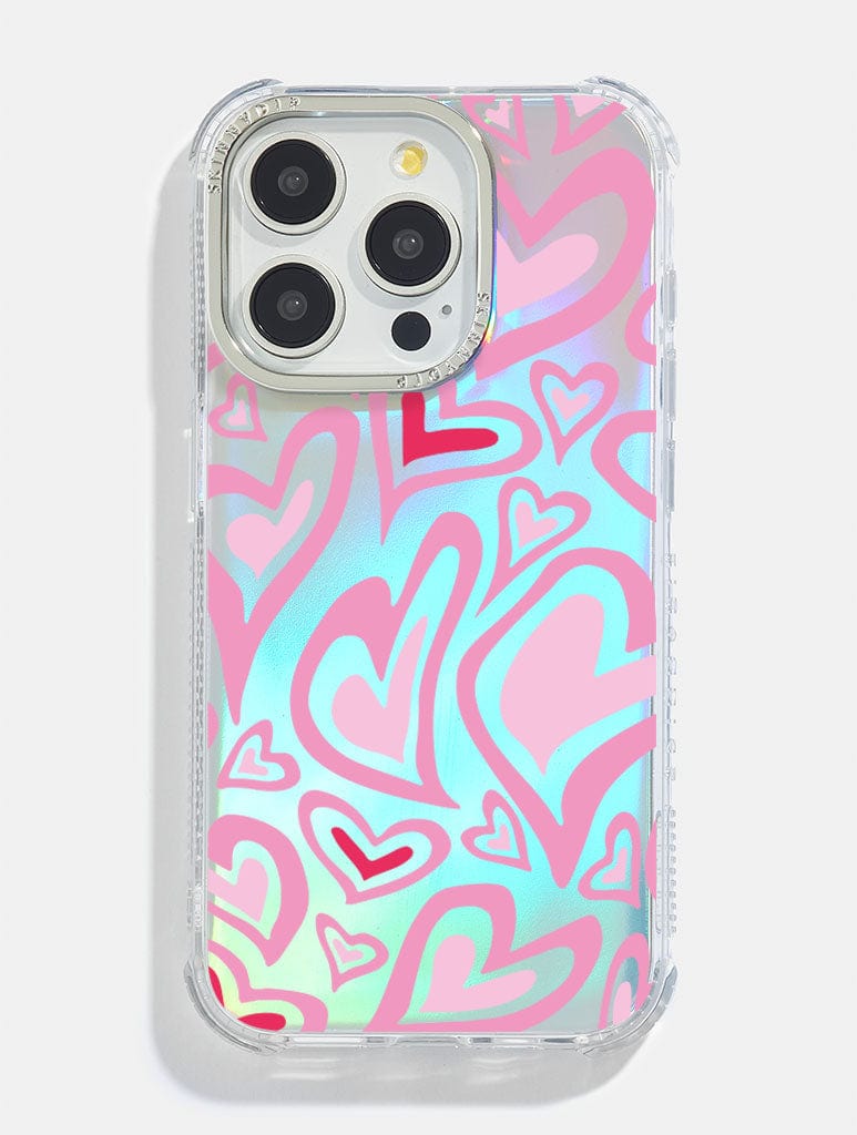 Warped Heart Holo Foil Shock iPhone Case Phone Cases Skinnydip London