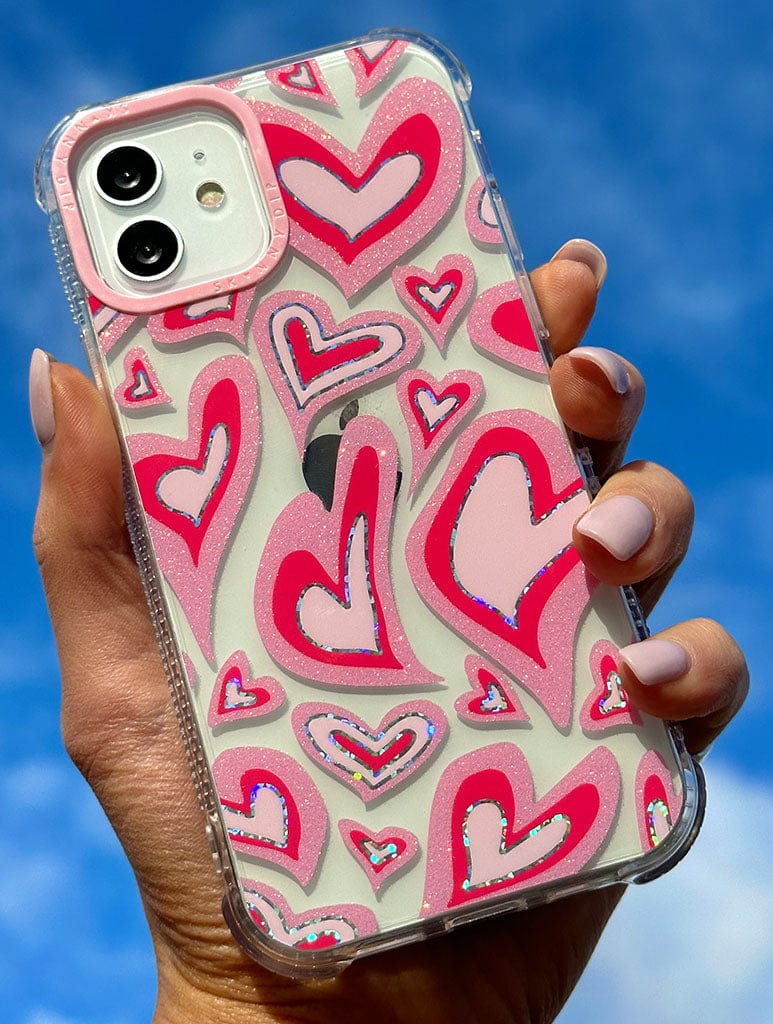 Warped Heart Holo Shock iPhone Case Phone Cases Skinnydip London