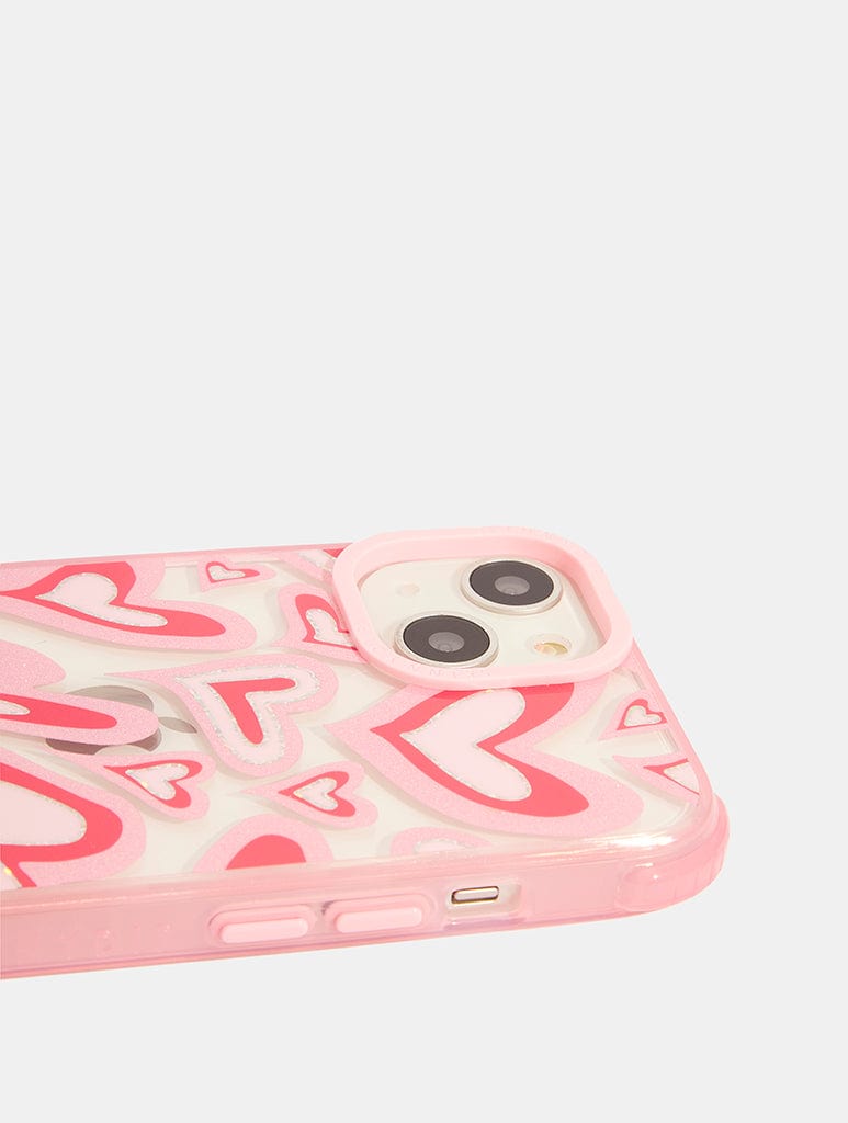 Warped Heart Pink Bumper Holo Shock iPhone Case Phone Cases Skinnydip London