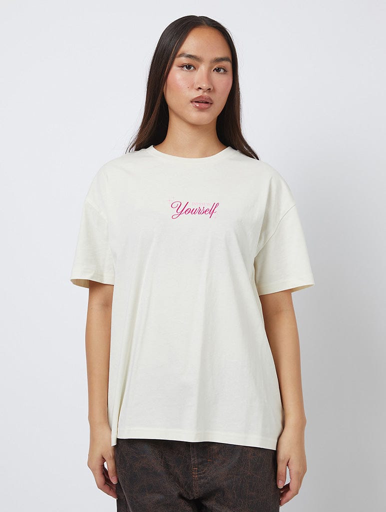 Watch Yourself Grow T-Shirt In White Tops & T-Shirts Skinnydip London