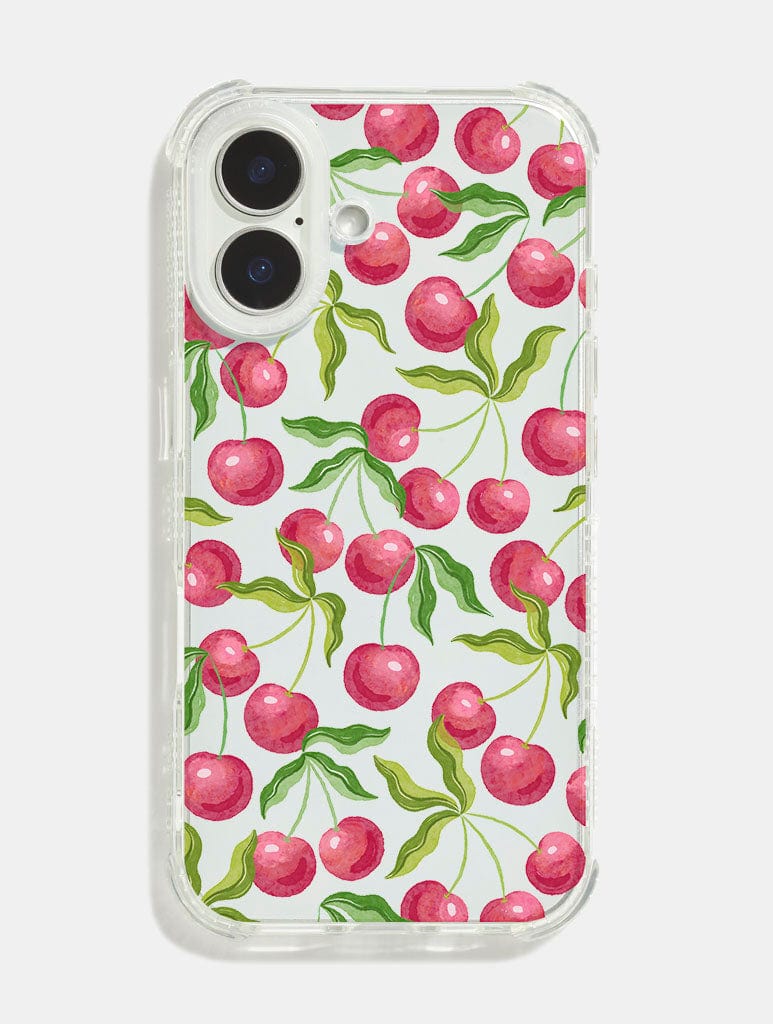 Watercolour Cherries Shock iPhone Case Phone Cases Skinnydip London