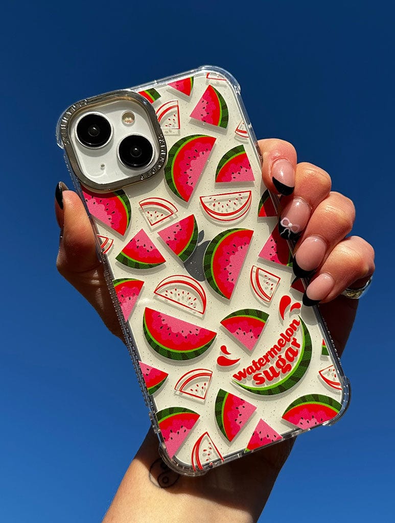 Watermelon Sugar Glitter Shock iPhone Case Phone Cases Skinnydip London