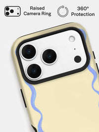 Wavy Frame Butter with Blue Ultra Protective iPhone Case Phone Cases Skinnydip London