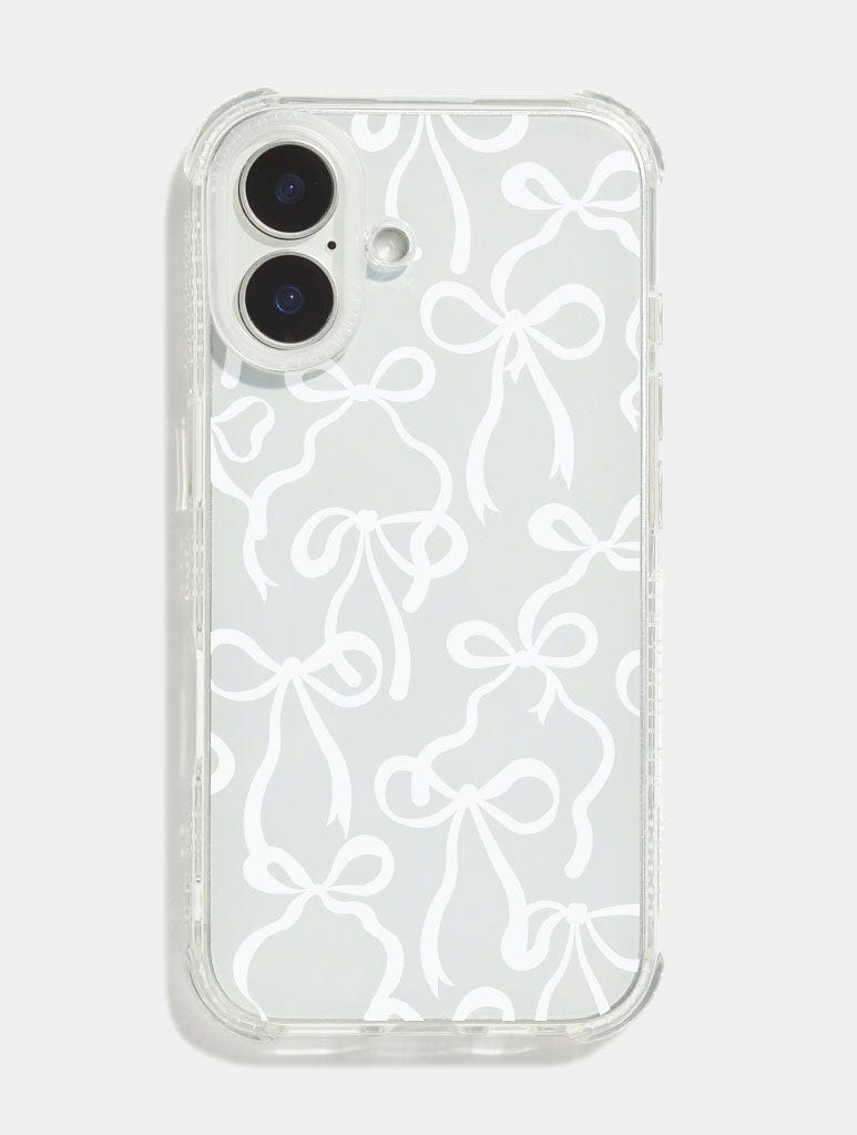 White Bows Shock iPhone Case Phone Cases Skinnydip London