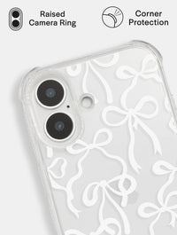 White Bows Shock iPhone Case Phone Cases Skinnydip London