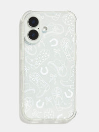 White Coquette Cowgirl Shock iPhone Case Phone Cases Skinnydip London