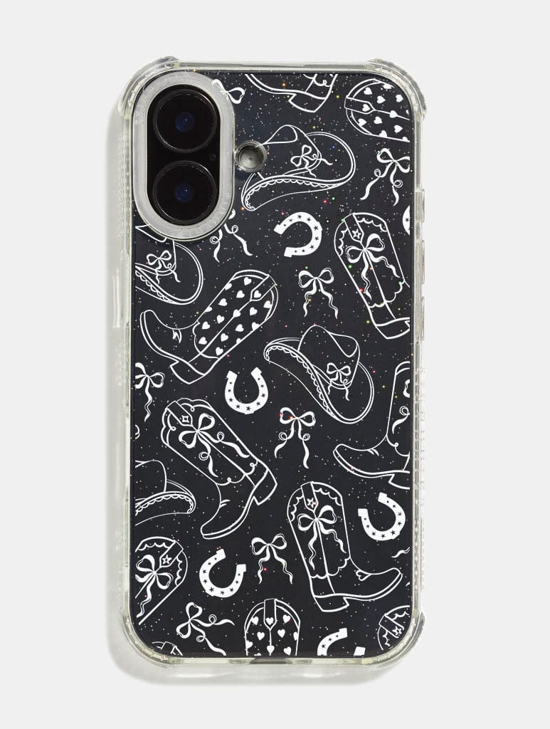 White Coquette Cowgirl Shock iPhone Case Phone Cases Skinnydip London