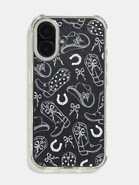 White Coquette Cowgirl Shock iPhone Case Phone Cases Skinnydip London