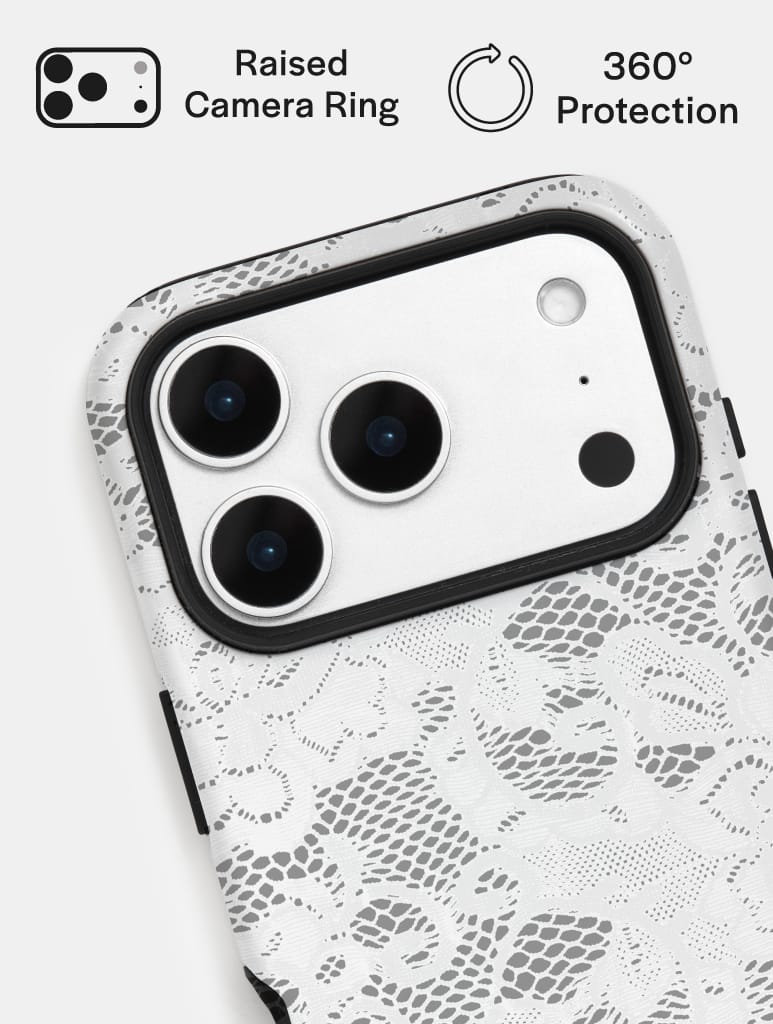 White Lace Ultra Protective iPhone Case Phone Cases Skinnydip London