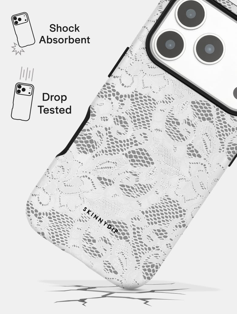 White Lace Ultra Protective iPhone Case Phone Cases Skinnydip London