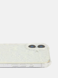 White Pattern Bow Shock iPhone Case Phone Cases Skinnydip London