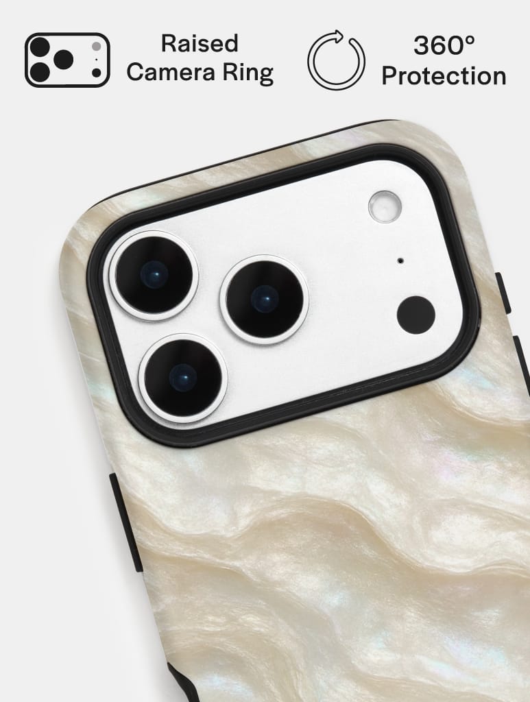 White Pearl Ultra Protective iPhone Case Phone Cases Skinnydip London