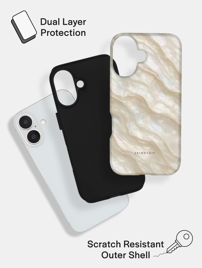 White Pearl Ultra Protective iPhone Case Phone Cases Skinnydip London