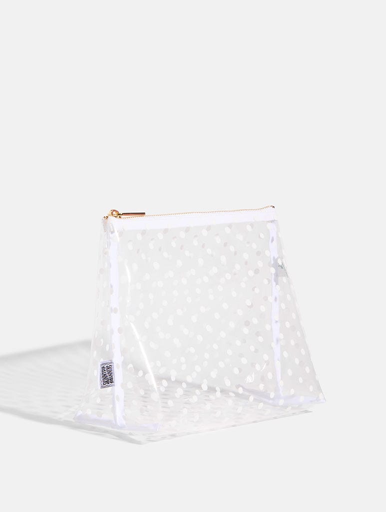 White Polka Dot Wash Bag Makeup Bags & Wash Bags Skinnydip London