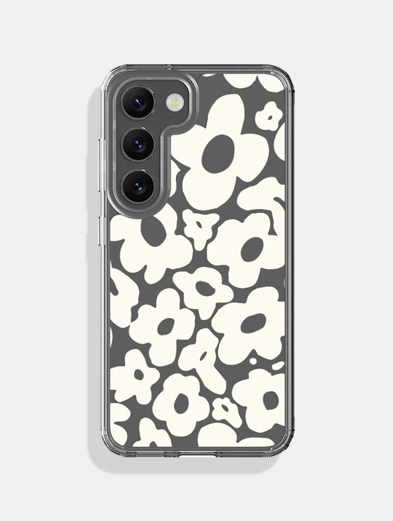 White Warped Flower Android Case Phone Cases Skinnydip London