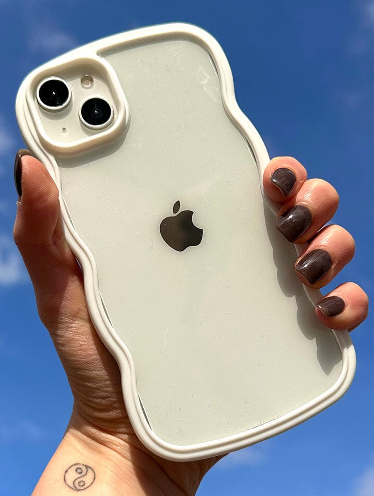 White Wavy iPhone Case Phone Cases Skinnydip London