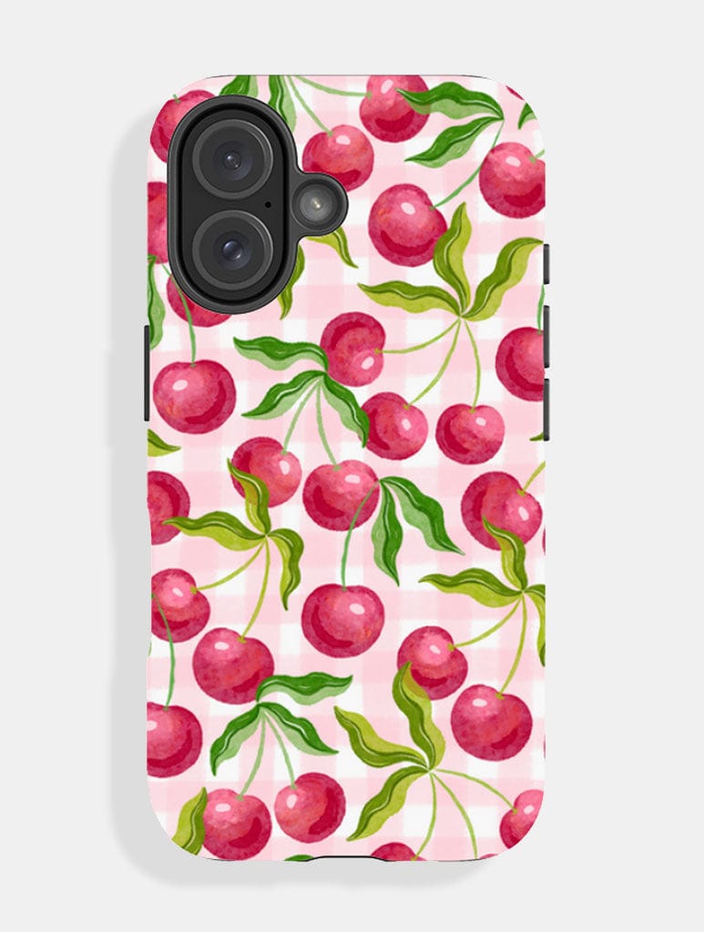 Wild Cherry Gingham Ultra Protective iPhone Case Phone Cases Skinnydip London