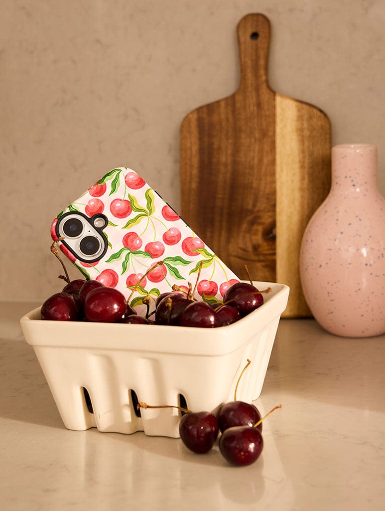 Wild Cherry Gingham Ultra Protective iPhone Case Phone Cases Skinnydip London