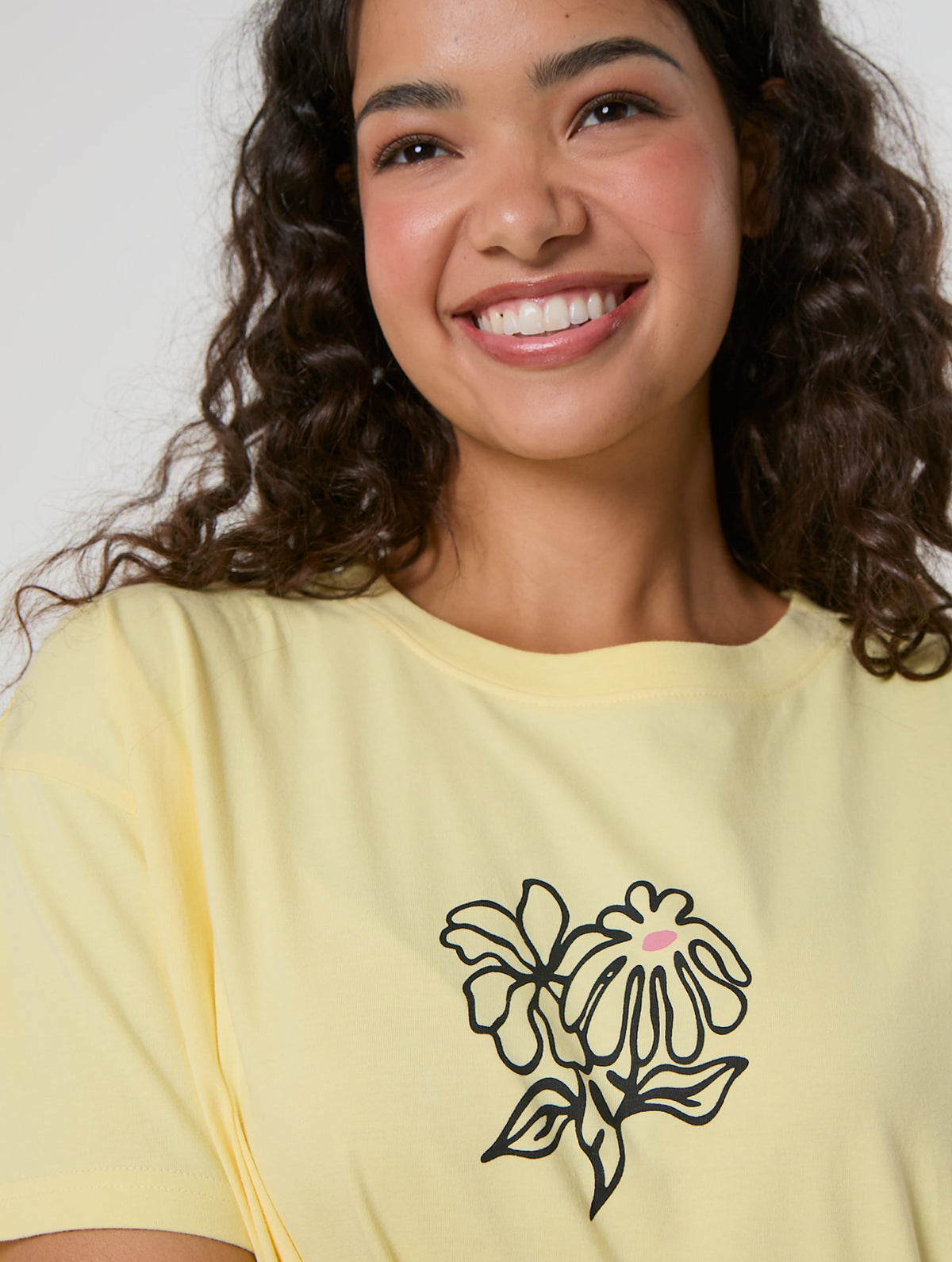 Wildflower Season Yellow T-Shirt Tops and T-Shirts Skinnydip London