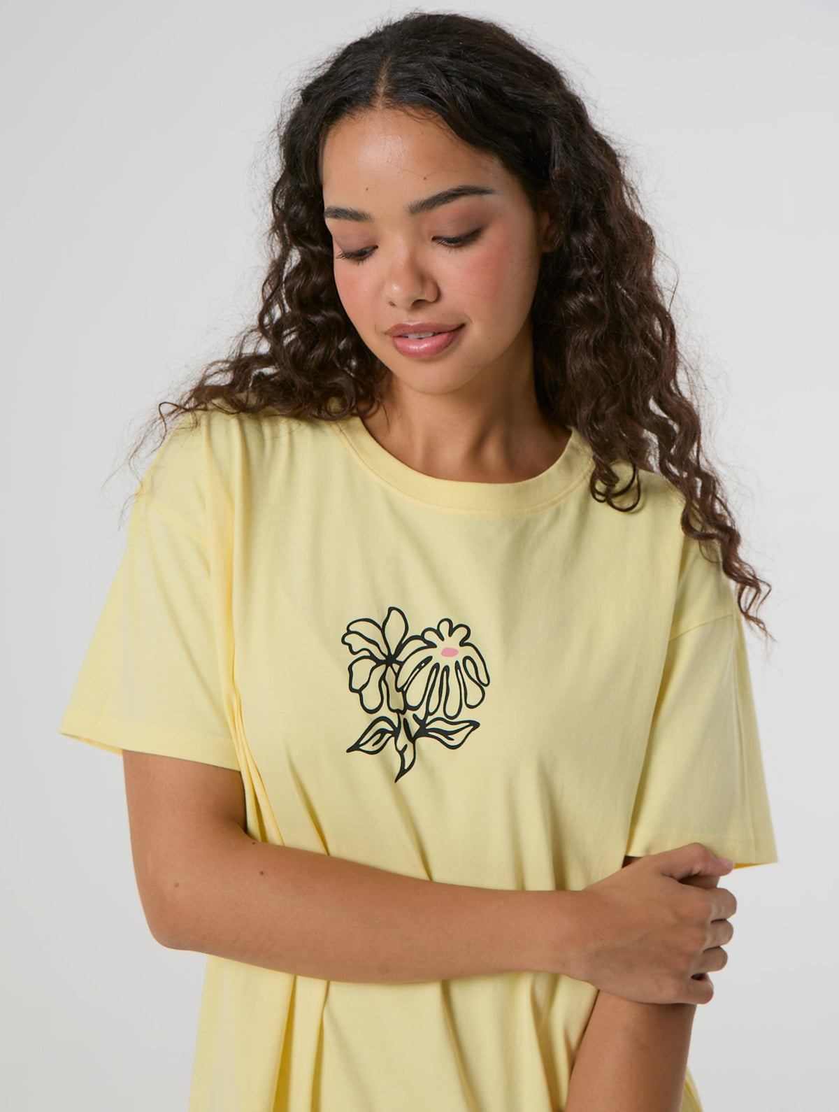 Wildflower Season Yellow T-Shirt Tops and T-Shirts Skinnydip London