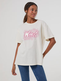 Winx Club x Skinnydip Let Your Dreams Be Your Wings T-Shirt In White Tops & T-Shirts Skinnydip London