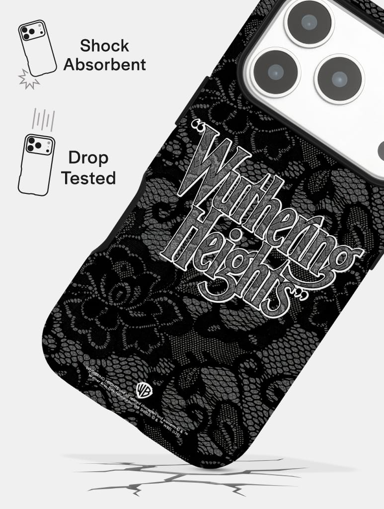 "Wuthering Heights" Black Lace Ultra Protective iPhone Case Phone Cases Skinnydip London