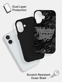 "Wuthering Heights" Black Lace Ultra Protective iPhone Case Phone Cases Skinnydip London
