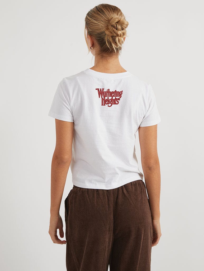 Wuthering Heights x Skinnydip Be With Me Always Baby T-Shirt In White Tops & T-Shirts Skinnydip London