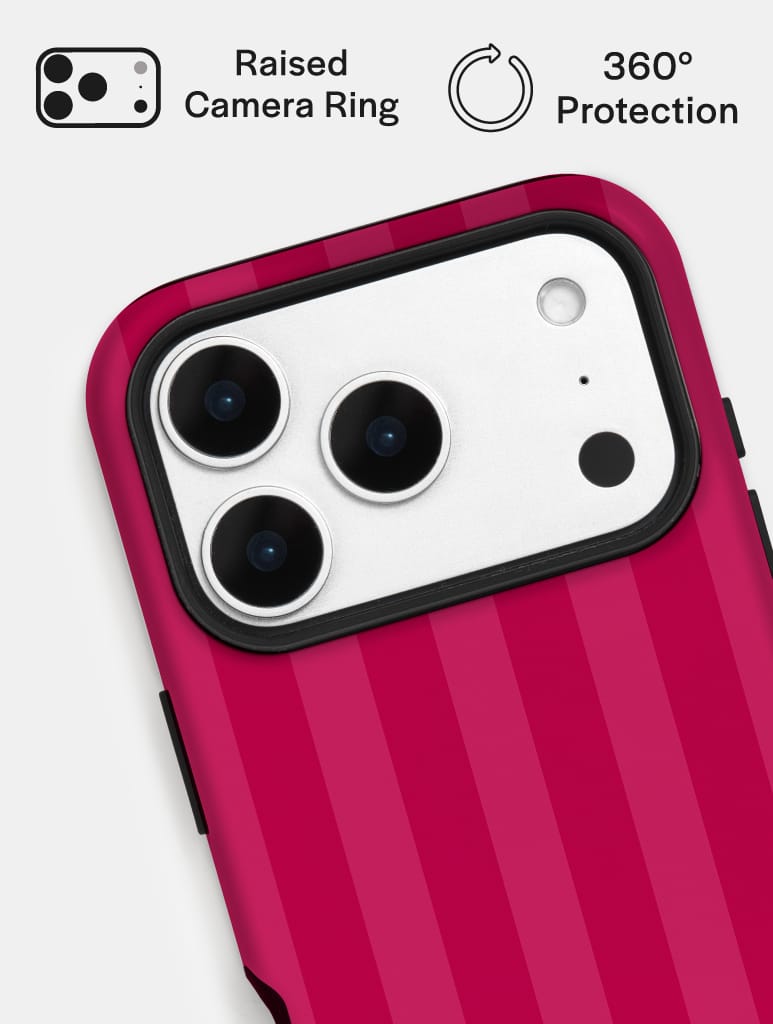'X' Initial Patterned Burgundy Ultra Protective iPhone Case Phone Cases Skinnydip London