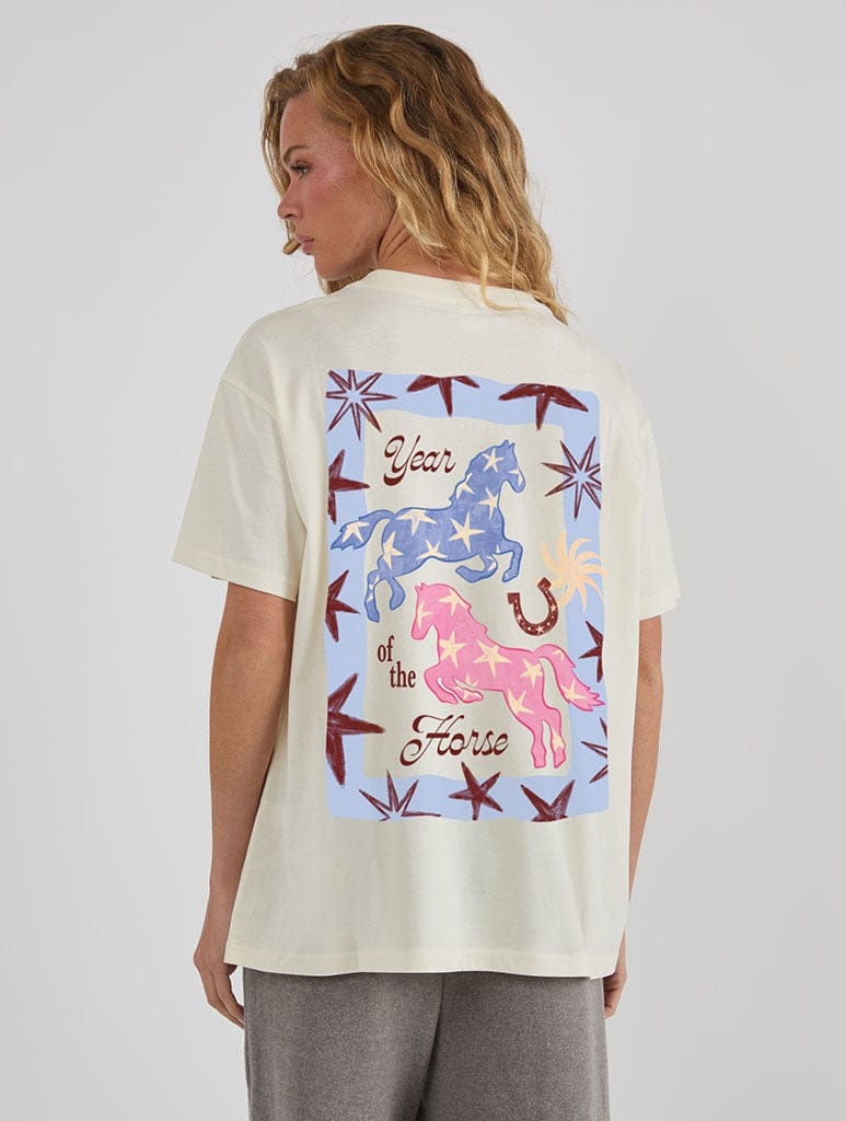 Year Of The Horse T-Shirt In White Tops & T-Shirts Skinnydip London