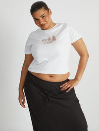 Yee Haw Baby T-Shirt in White Tops & T-Shirts Skinnydip London