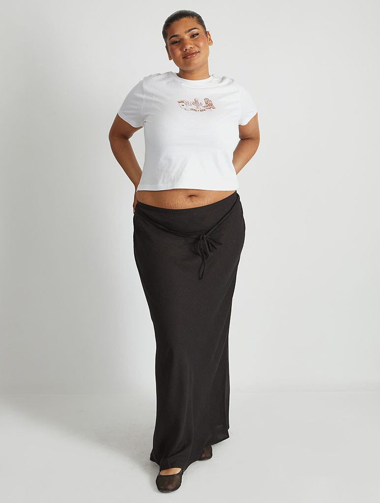 Yee Haw Baby T-Shirt in White Tops & T-Shirts Skinnydip London