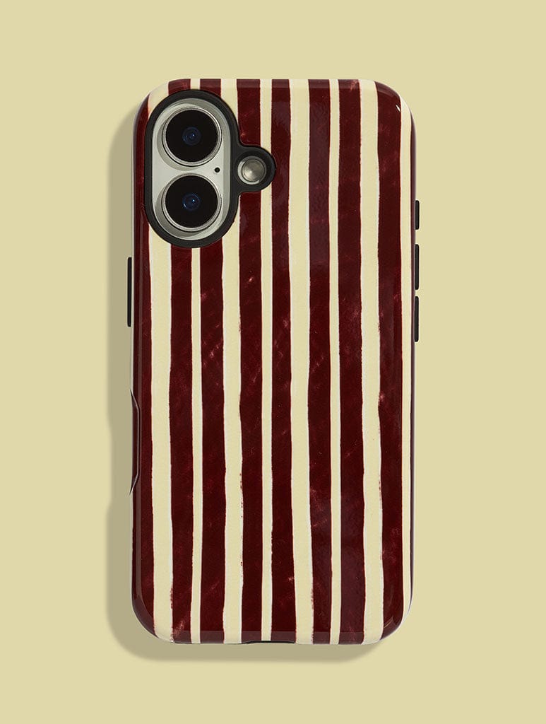 Yellow And Brown Sketchy Stripes Ultra Protective iPhone Case Phone Cases Skinnydip London
