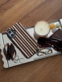 Yellow And Brown Sketchy Stripes Ultra Protective iPhone Case Phone Cases Skinnydip London