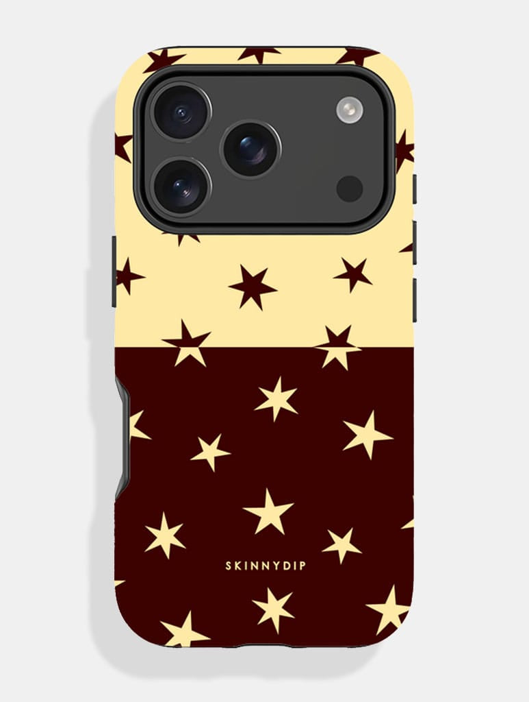 Yellow And Brown Two Tone Star Ultra Protective iPhone Case Phone Cases Skinnydip London