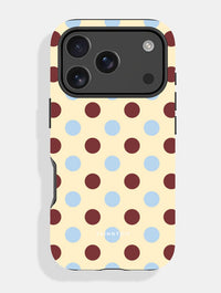 Yellow Brown Blue Large Polka Dot Ultra Protective iPhone Case Phone Cases Skinnydip London