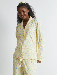 Yellow Ditsy Fruit Pyjama Set Lingerie & Nightwear Skinnydip London