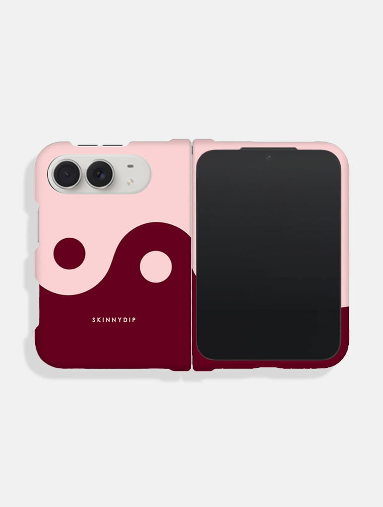 Yin And Yang Burgundy Pink Impact Resistant iPhone Duo Case Phone Cases Skinnydip London