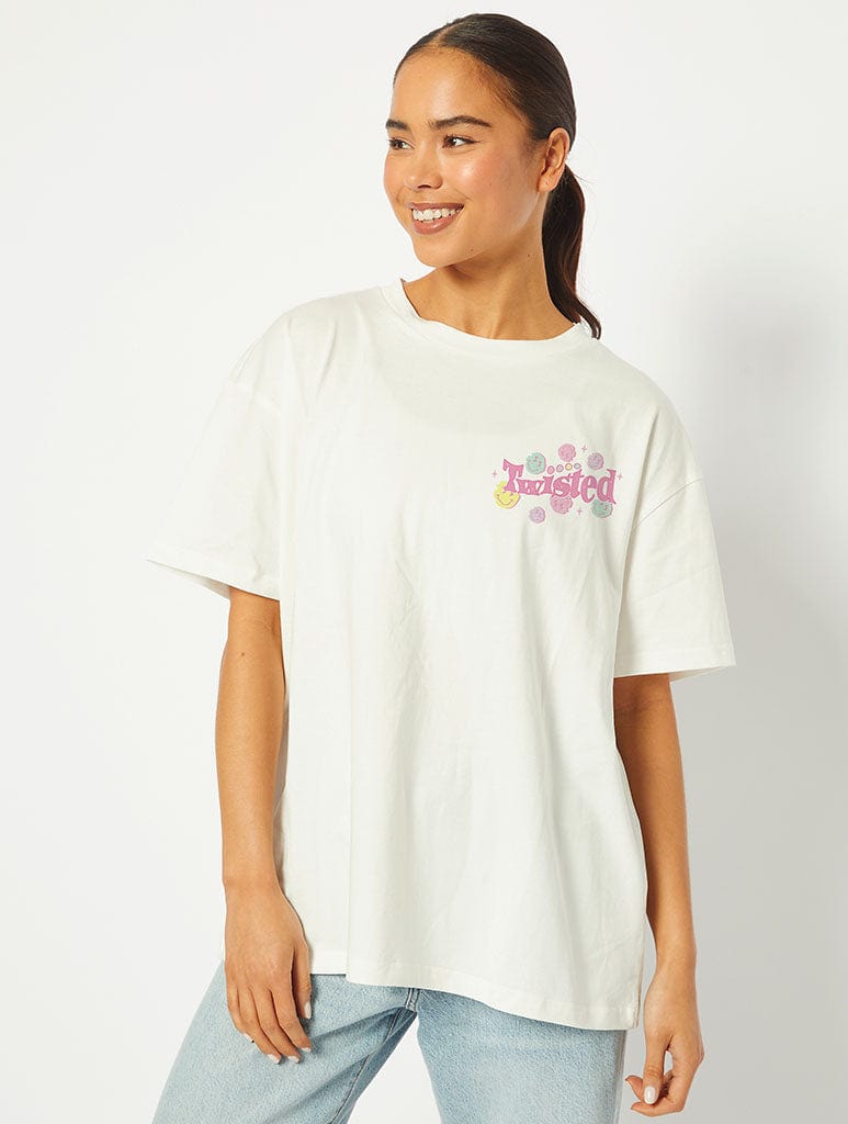 You’re Twisted T-Shirt in White Tops & T-Shirts Skinnydip London