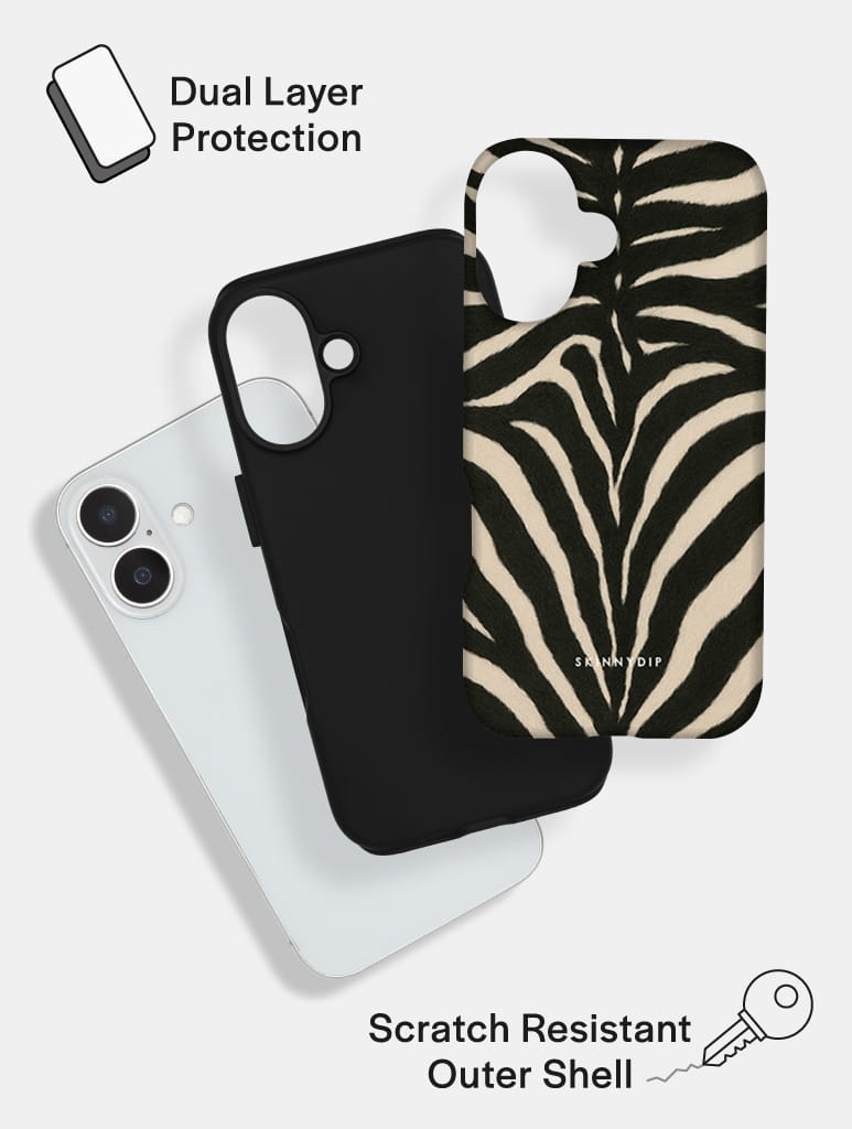 Zebra Print Ultra Protective iPhone Case Phone Cases Skinnydip London